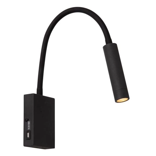 Lucide ALEC - Foco de pared / Lámpara de pared - LED - G9 - 1x3W 2700K - Incluye anillos intercambiables - Negro - detalle 1